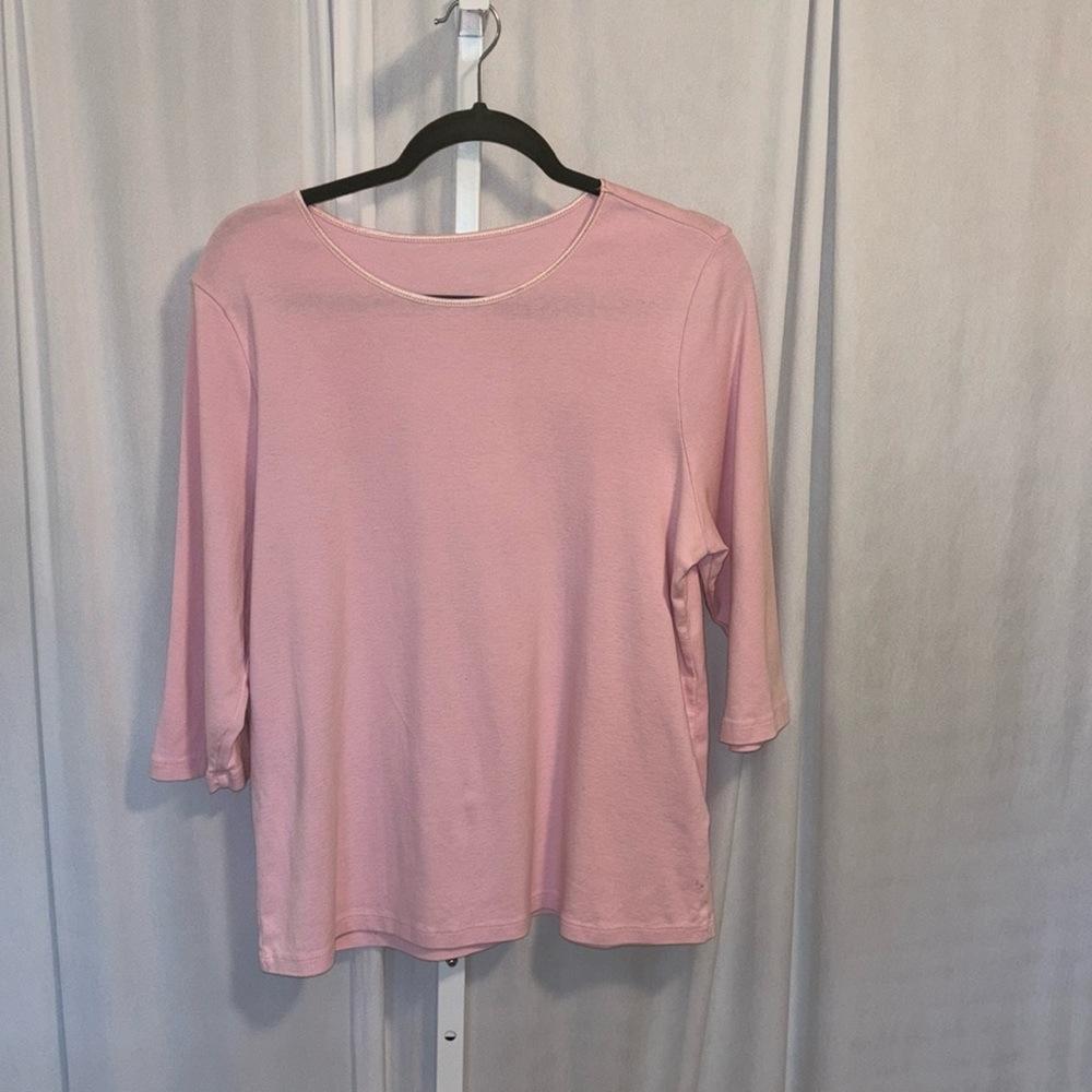 CJ Banks 3/4 Sleeve Cotton Pullover 1X